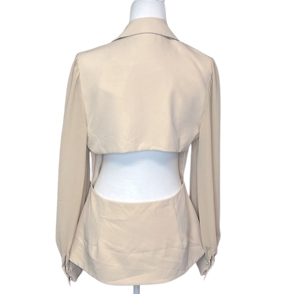 Blithe Cutout Back Blazer Cream - Picture 4 of 6